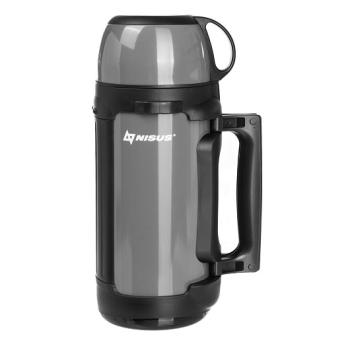 Термос (N-TM-042-G) 1700ML (крышка-кружка с ручк, доп.пл.чашка, скл.ручки, ремень) Nisus
