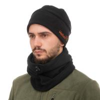 Комплект флисовый POLARIS (шапка, бафф) цв. черный р.XL (T-HS-HB-B) Helios