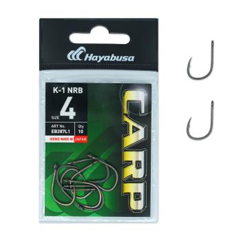 Крючки карповые Hayabusa EB287L1 K-1 NRB №6, 1 шт