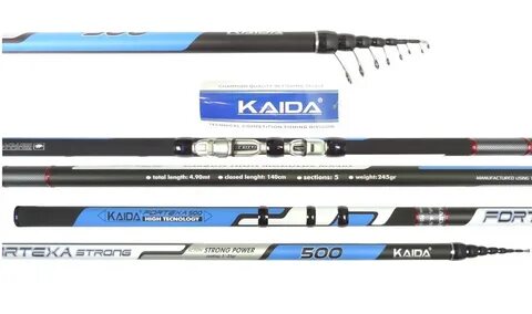 Удилище с кольцами Kaida Fortexa Silver Strong длиной 5 метра (Art.:902-500)