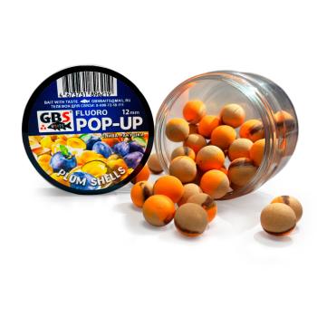 Бойлы POP-UP плавающие GBS PLUM SHELLS Слива-ракушка (55 г.12 мм.)