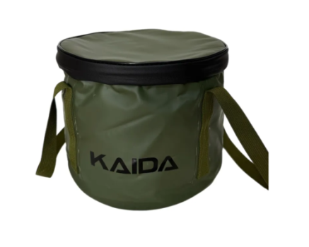 Ведро Kaida ПВХ с крышкой на молнии круглое 13л KY-20-13L