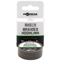 KORDA Поводковый материал Basix Braided Hooklink 25lb 10м Camo green