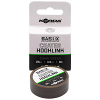 KORDA Поводковый материал Basix Coated Hooklink 25lb 10м Camo green